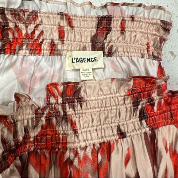 L’Agence Lyra Smocked Waist Wide Leg Pants Size XL - Picture 8 of 10